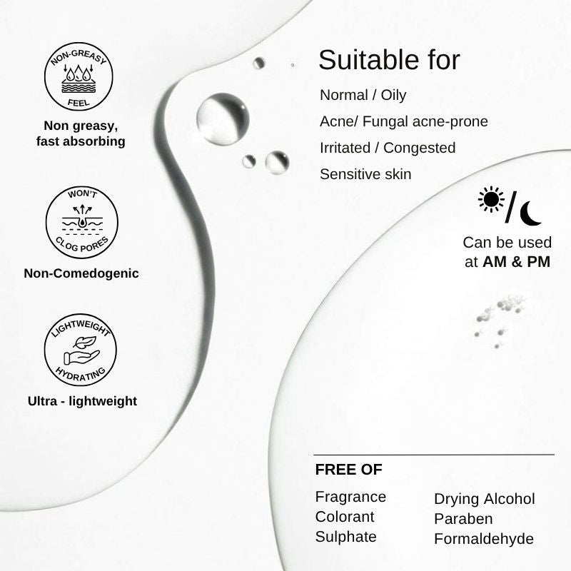 Hydraveil Moisturizer With Ectoin & Ceramide For Oily, Acne, & Fungal Acne Prone Skin