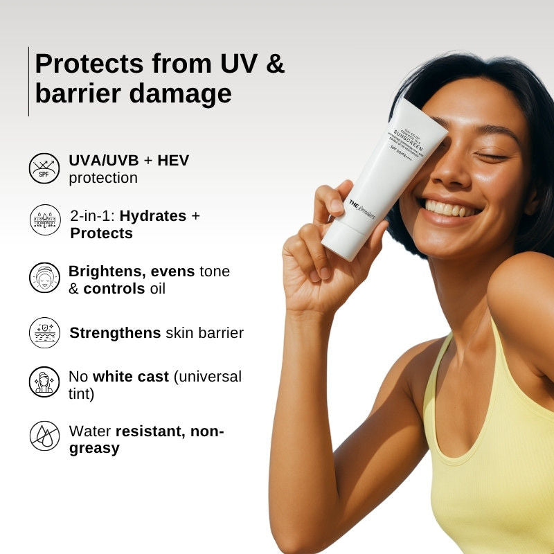 Sun Relief Ceramide Silk Sunscreen Spf 50 Pa++++ With Niacinamide & Peptide