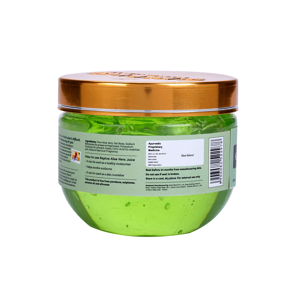 Kapiva Aloe Vera Gel Hydrating and Moisturizing Gel for Face & Hair Multipurpose Gel