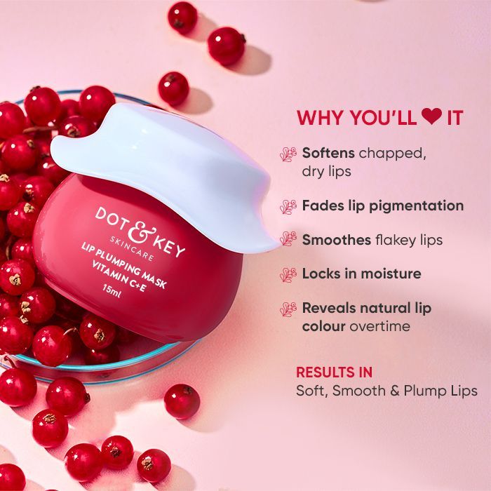 Vitamin C + E Lip Plumping Mask For Soothes Dryness, Pigmentation & Glowing Lips