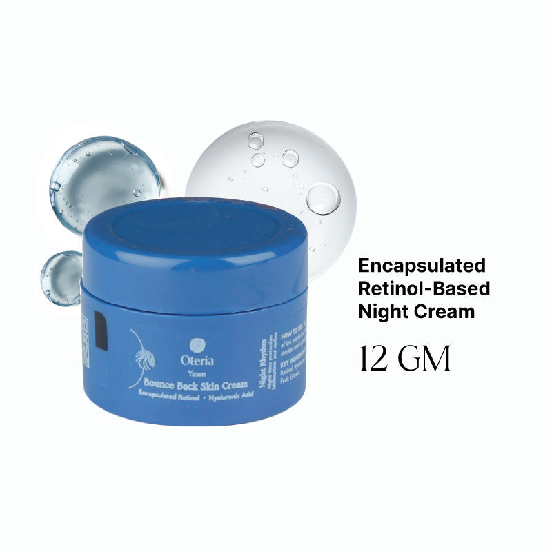 Bounce Back Skin Cream With 0.1% Encapsulated Retinol 0.1% Hyaluronic Acid Night Skin Repair - 12g