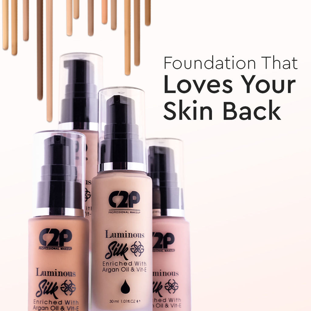 Luminous Silk High Coverage Liquid Foundation For Face Makeup