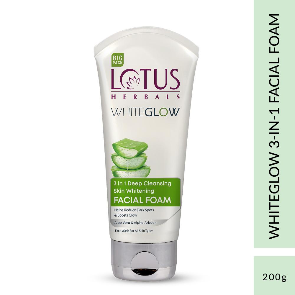 WhiteGlow 3 In 1 Deep Cleansing Facial Foam, Acne & Oil-Control For All Skin Types