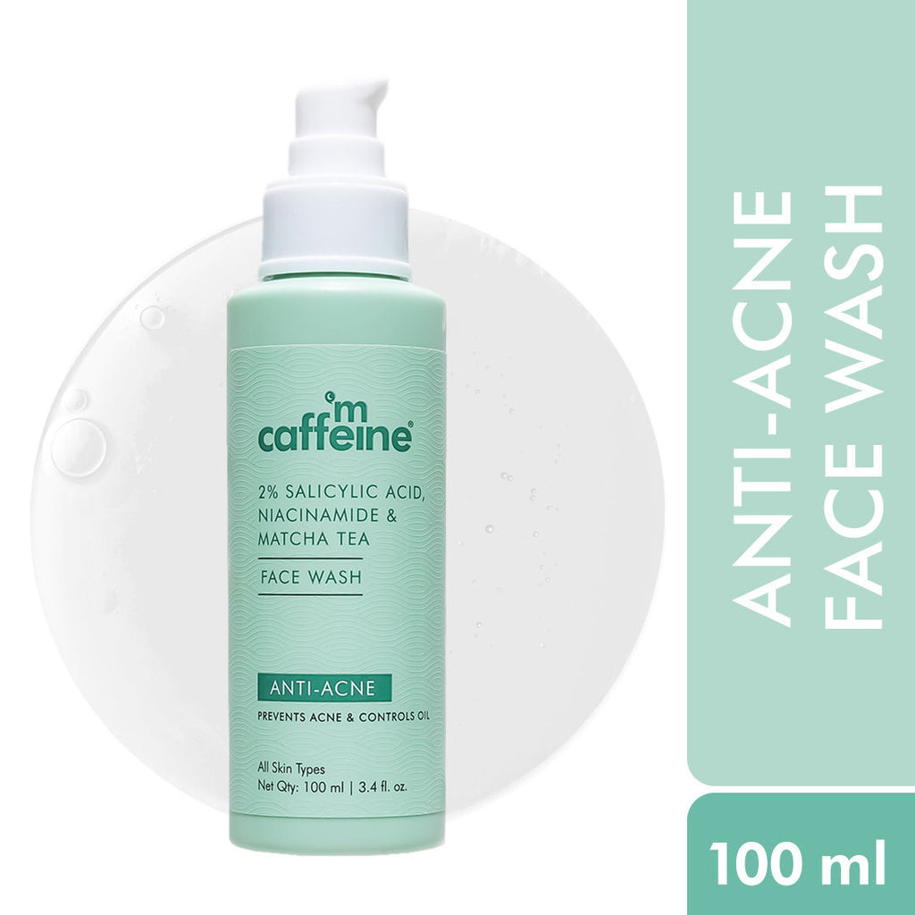 2% Salicylic Acid Anti Acne Face Wash With Niacinamide & Matcha Tea, For Oil Control