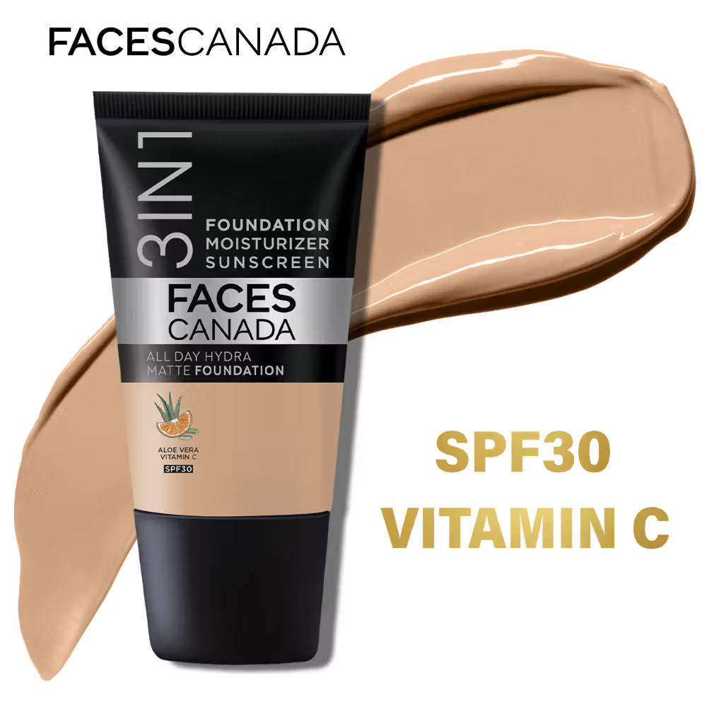 All Day Hydra Matte Mini - 3 In 1 Foundation + Moisturizer + SPF 30 - Medium Natural 022