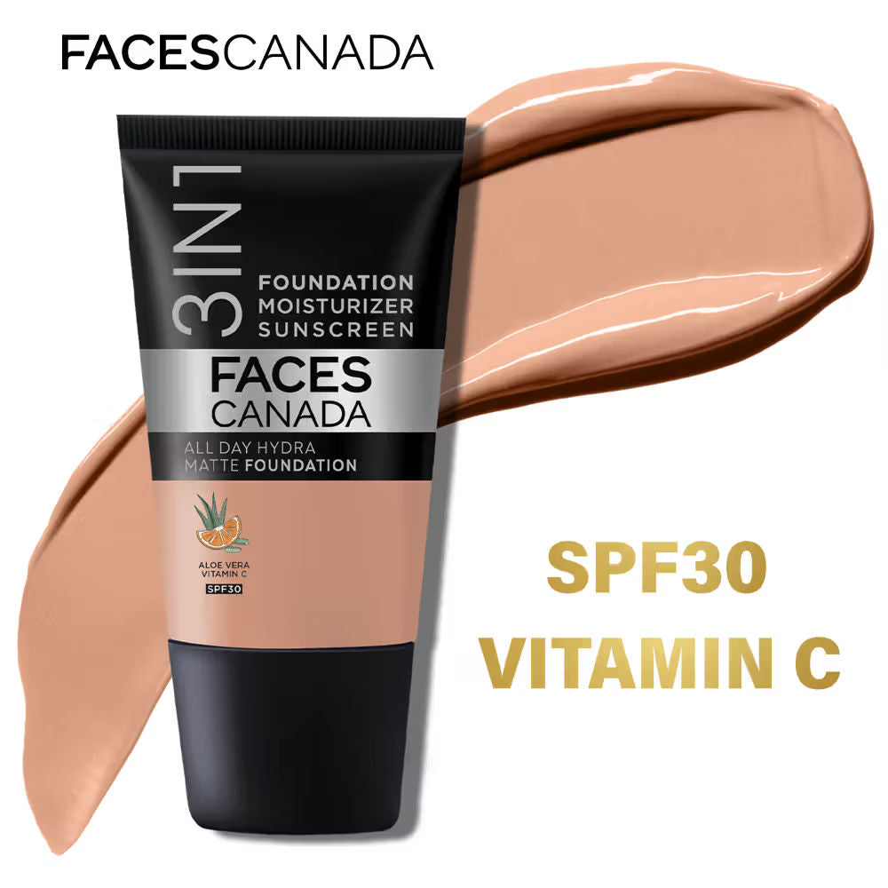 All Day Hydra Matte Mini - 3 In 1 Foundation + Moisturizer + SPF 30 - Caramel Natural 023