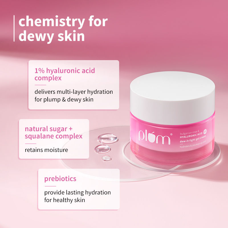 Bulgarian Rose And 1% Hyaluronic Acid Dew-It-Light Gel Cream