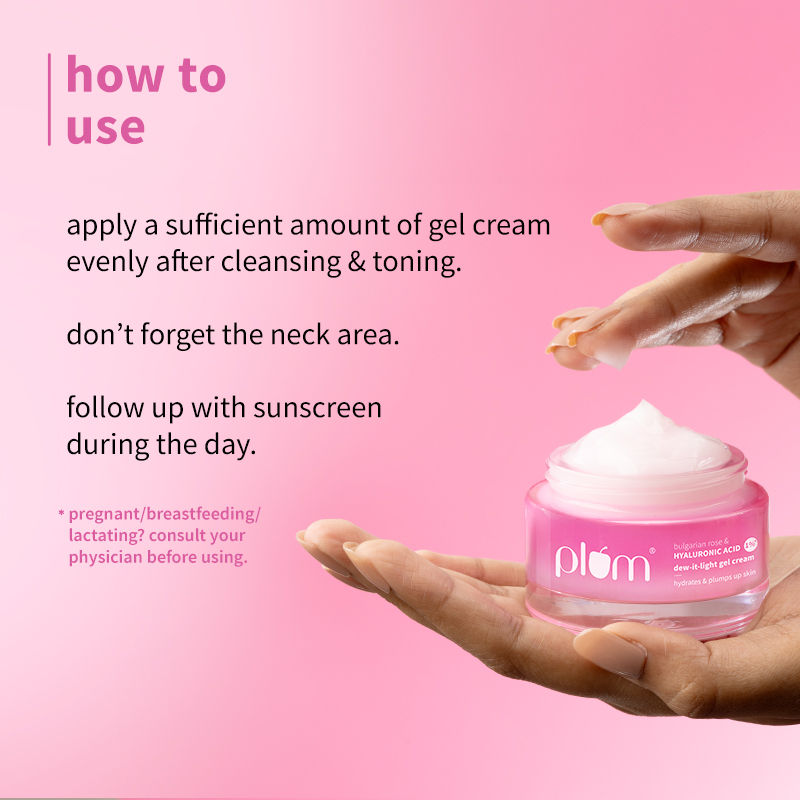Bulgarian Rose And 1% Hyaluronic Acid Dew-It-Light Gel Cream
