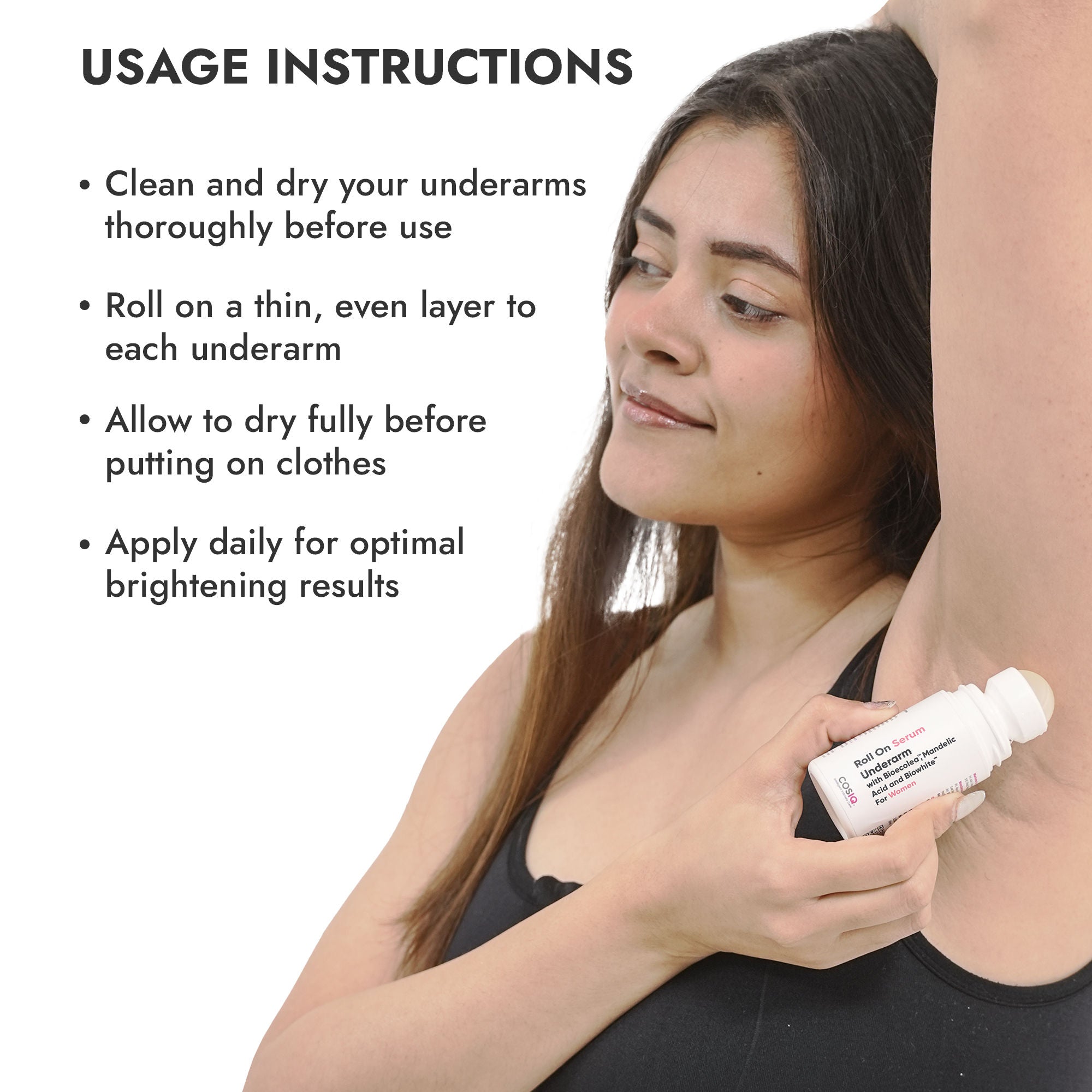 Brightening Underarm Roll On Serum For Women