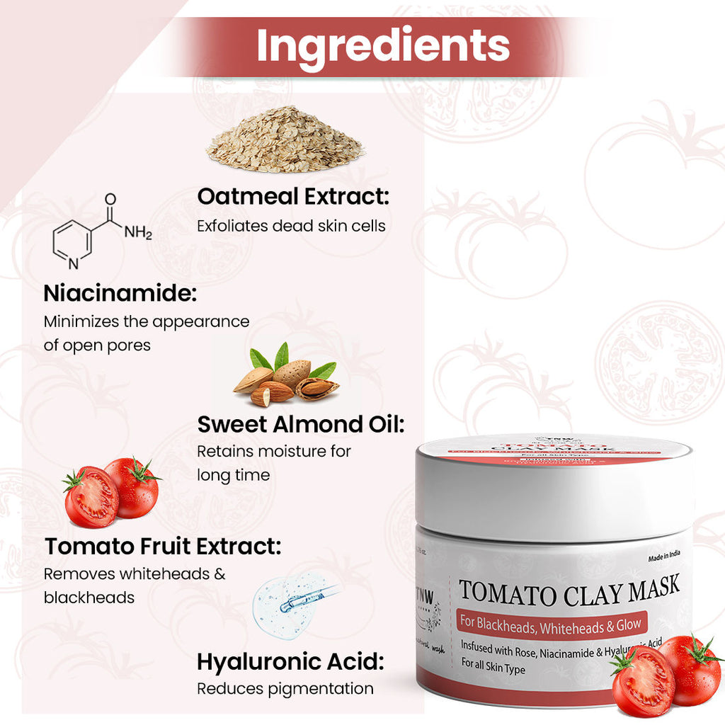 Tomato Clay Face Mask For Glowing Skin