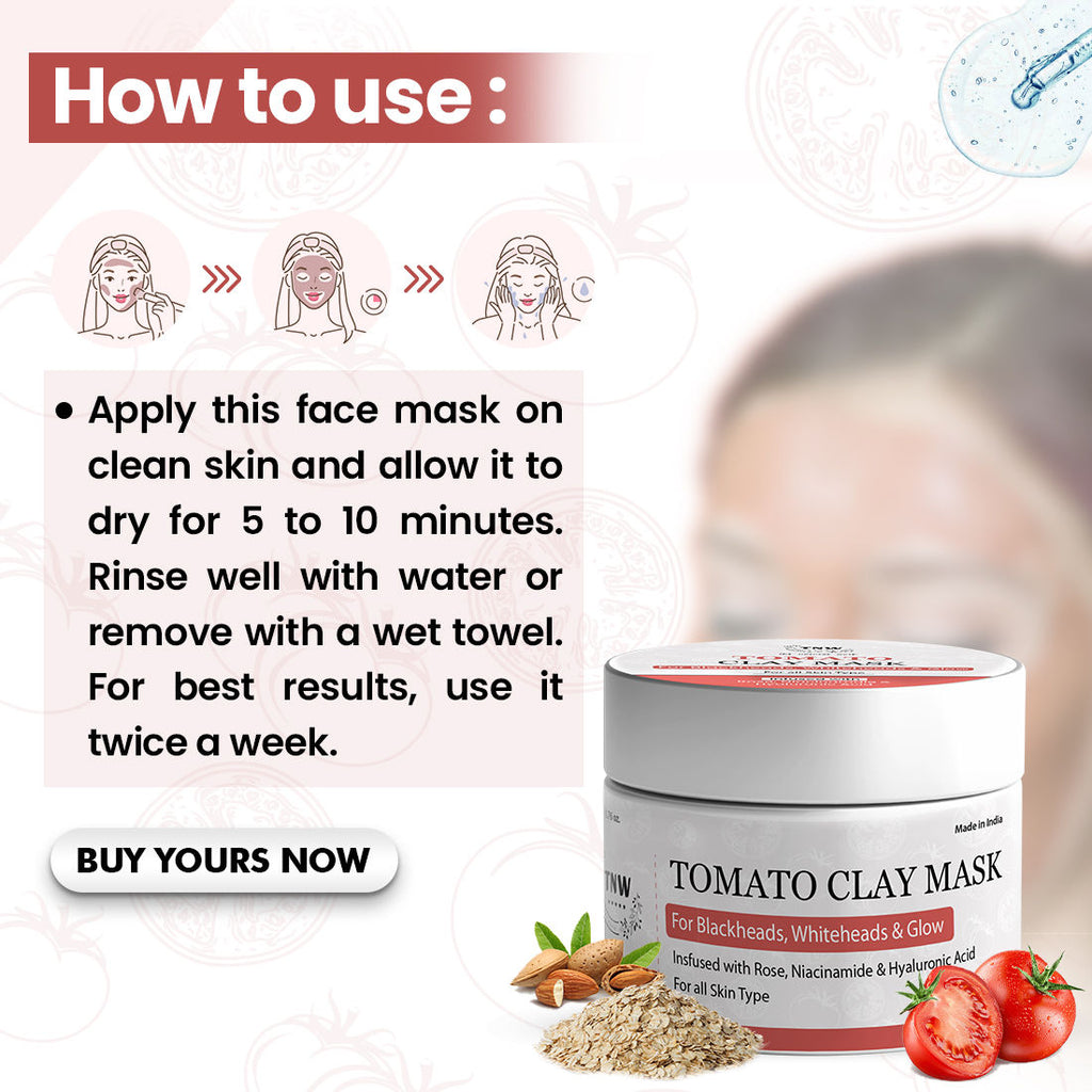 Tomato Clay Face Mask For Glowing Skin