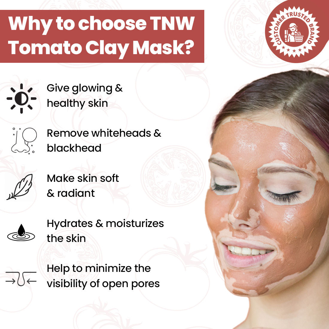 Tomato Clay Face Mask For Glowing Skin