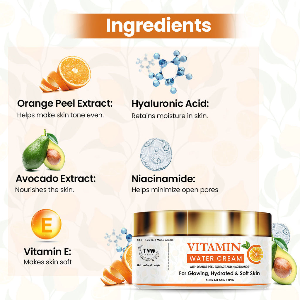 Vitamin C Water Cream Face Moisturizer With Orange Peel & Niacinamide