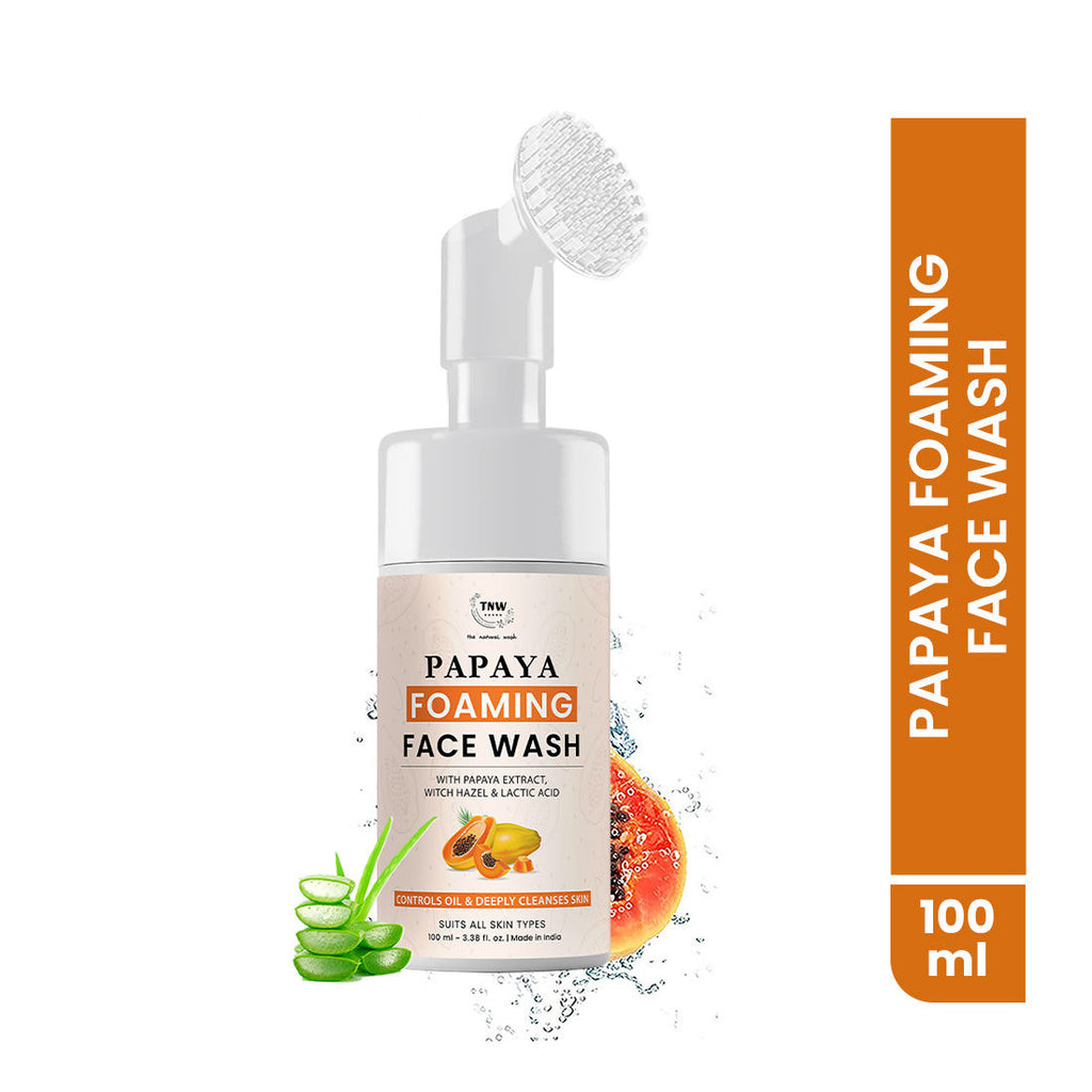 Papaya Foaming Face Wash for Oil Control with Witch Hazel & Lactic Acid
