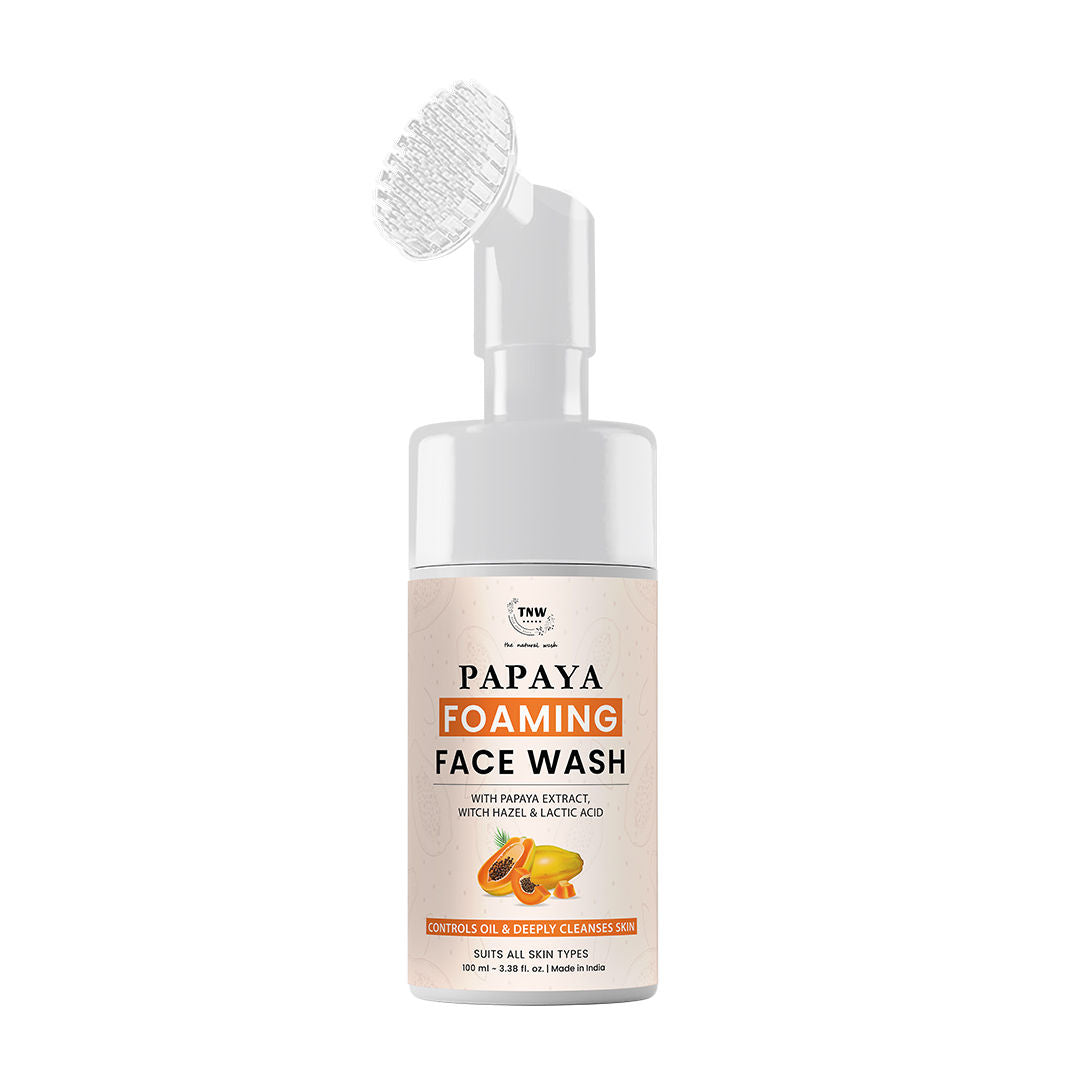 Papaya Foaming Face Wash for Oil Control with Witch Hazel & Lactic Acid