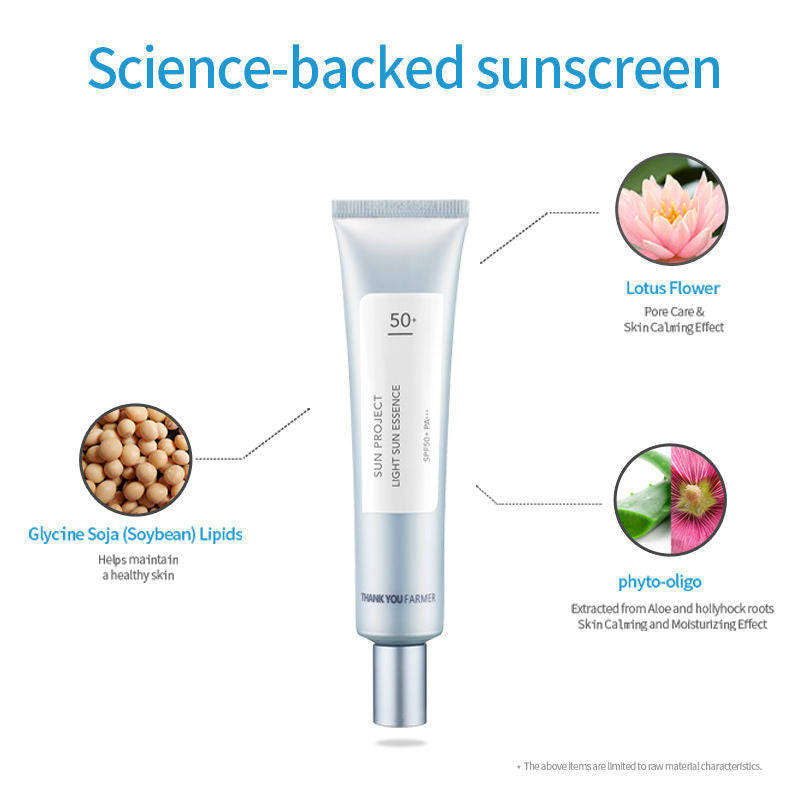 Korean Sun Essence SPF50+ PA+++ - Soothing Sunscreen with Aloe Vera