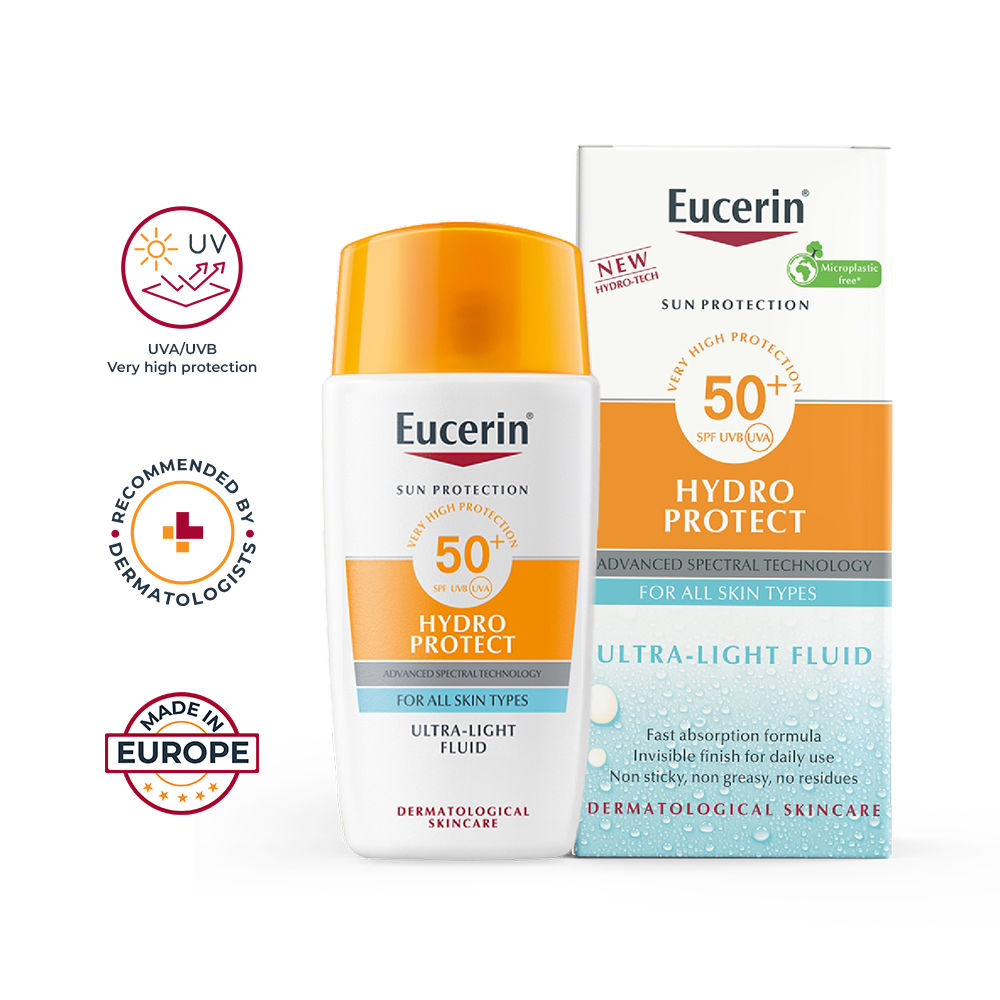 Hydro Protect Ultra-Light Sunscreen Fluid SPF50+ With Hyaluronic Acid Has Invisible Finish