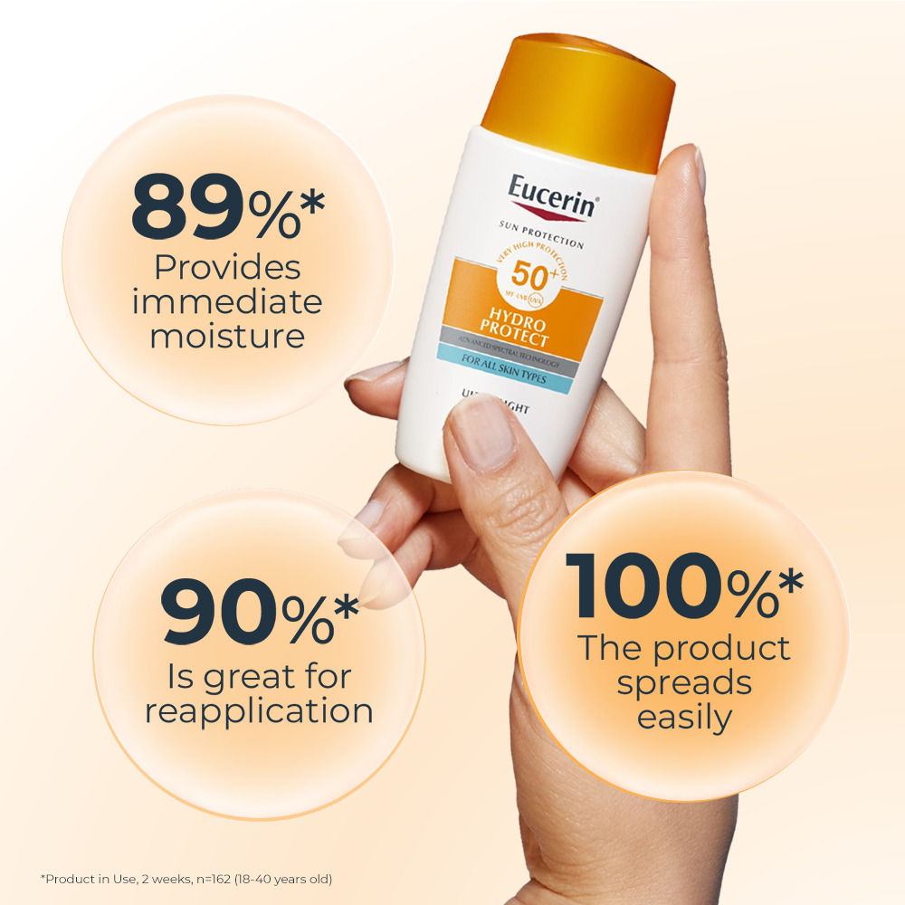 Hydro Protect Ultra-Light Sunscreen Fluid SPF50+ With Hyaluronic Acid Has Invisible Finish