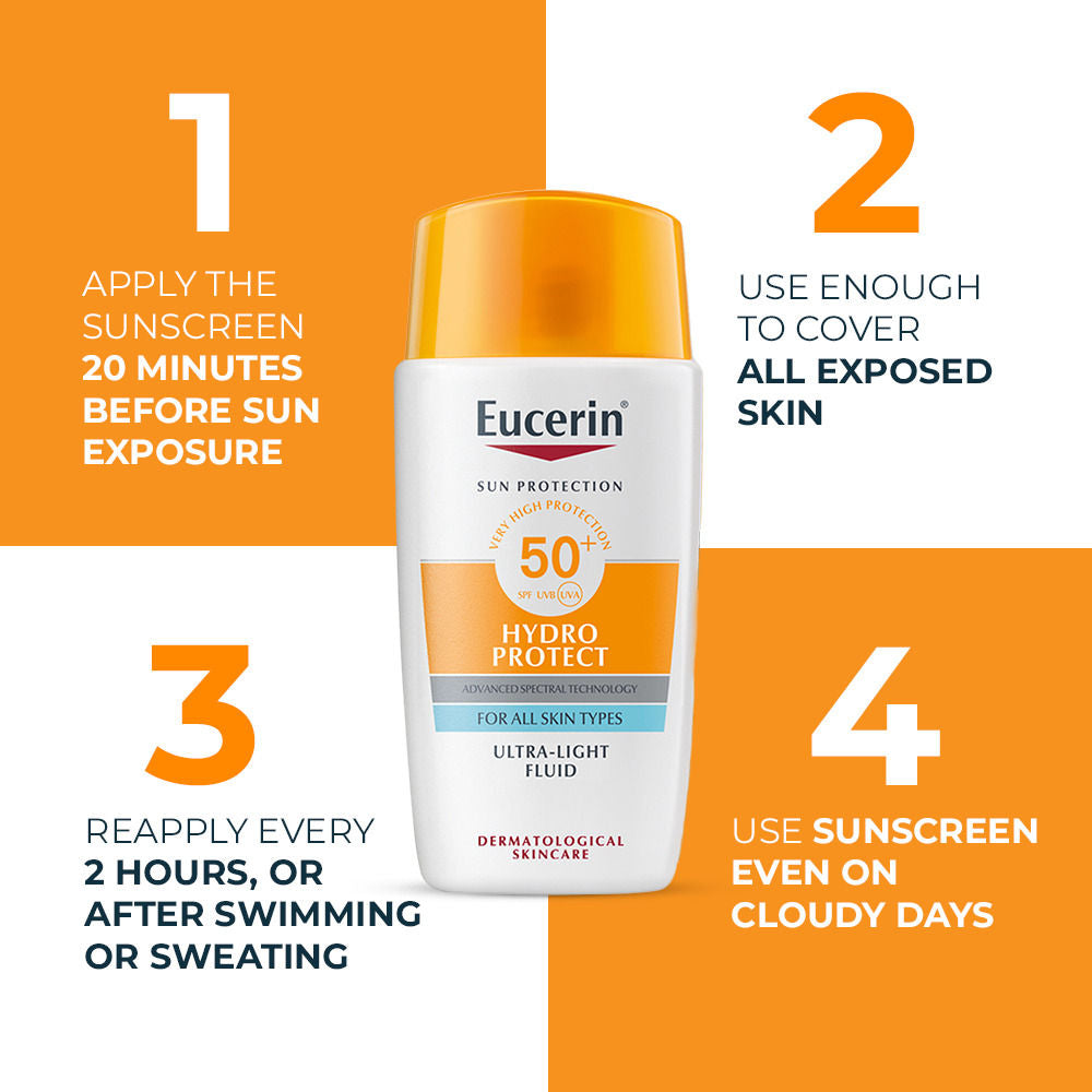 Hydro Protect Ultra-Light Sunscreen Fluid SPF50+ With Hyaluronic Acid Has Invisible Finish