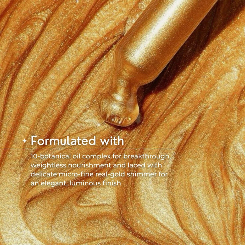 Molten Gold Shimmer Drops With Buff Body Brush