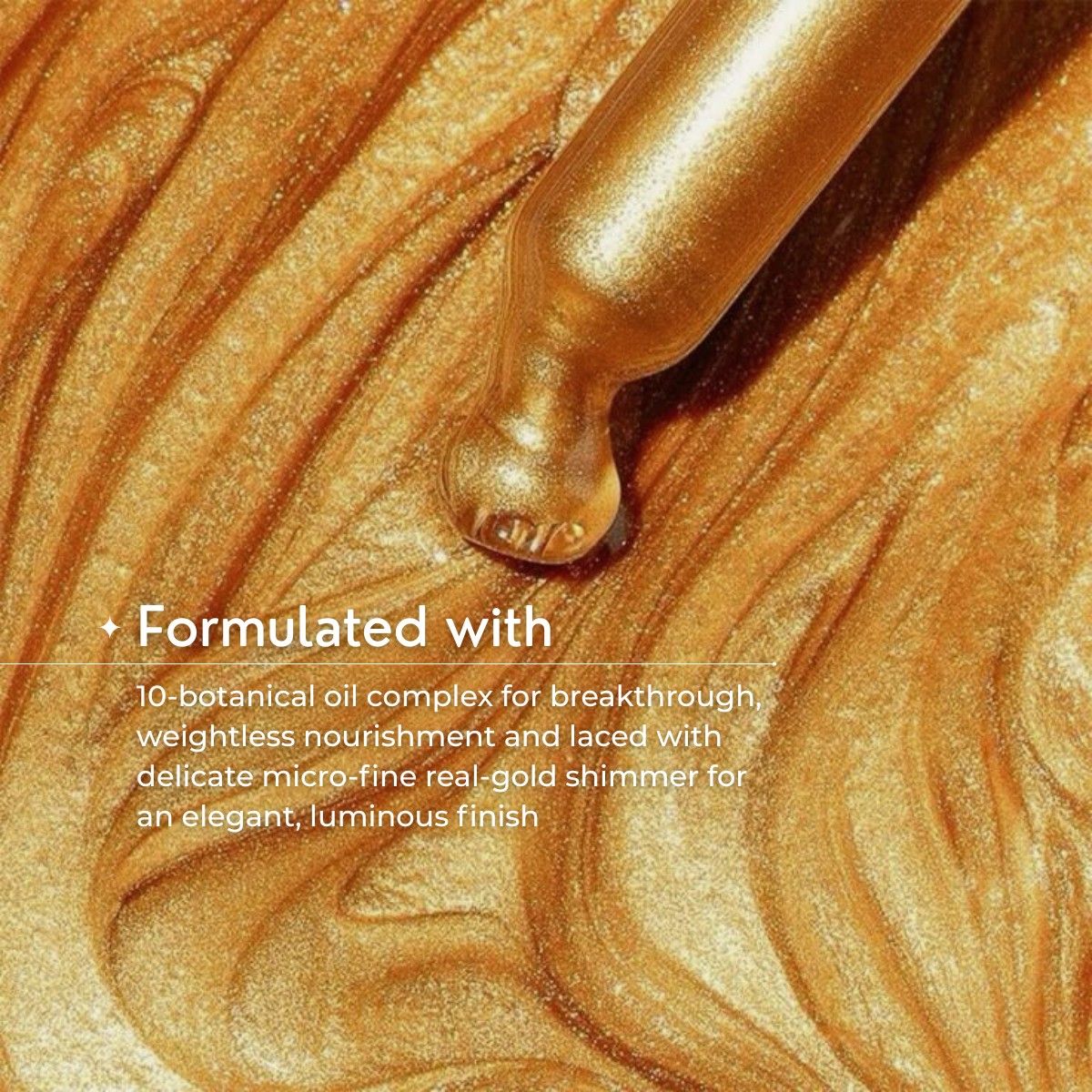 Molten Gold Shimmer Drops With Buff Body Brush