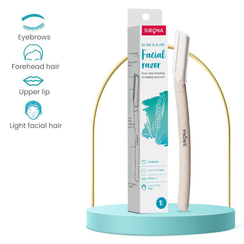 Blink and Glow Eyebrow and Face Razor for Painfree Facial Hair Removal (Pack of 1)