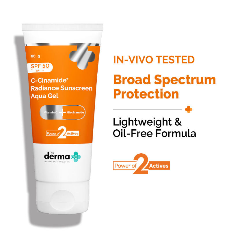 C-Cinamide Sunscreen SPF 50 Aqua Gel PA++++ With Vitamin C & Niacinamide