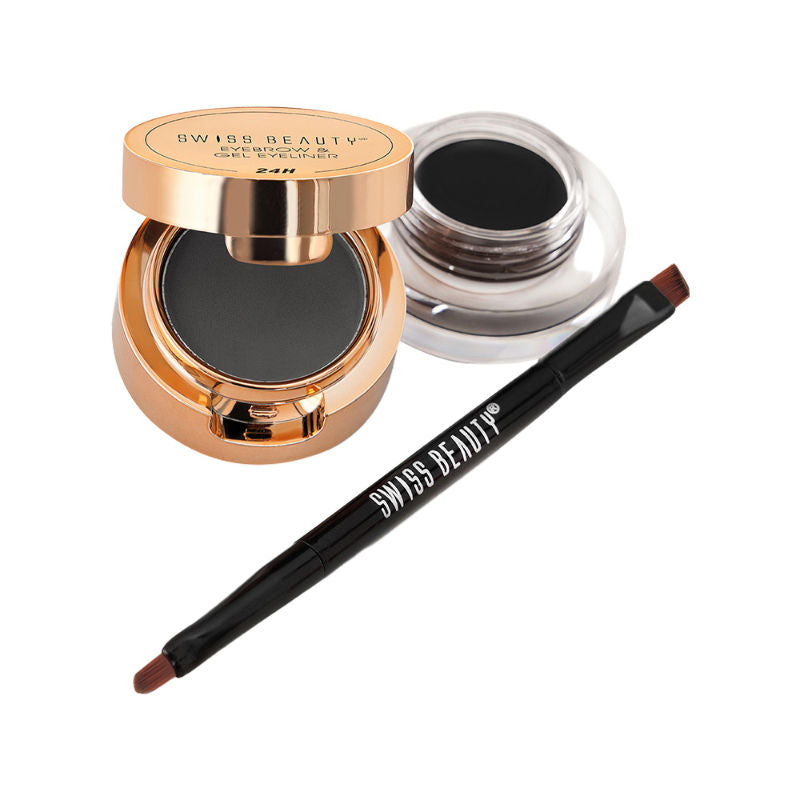 3 In 1 Eyeliner, Eyebrow Filler and Kajal , 24-Hour Stay ,Waterproof