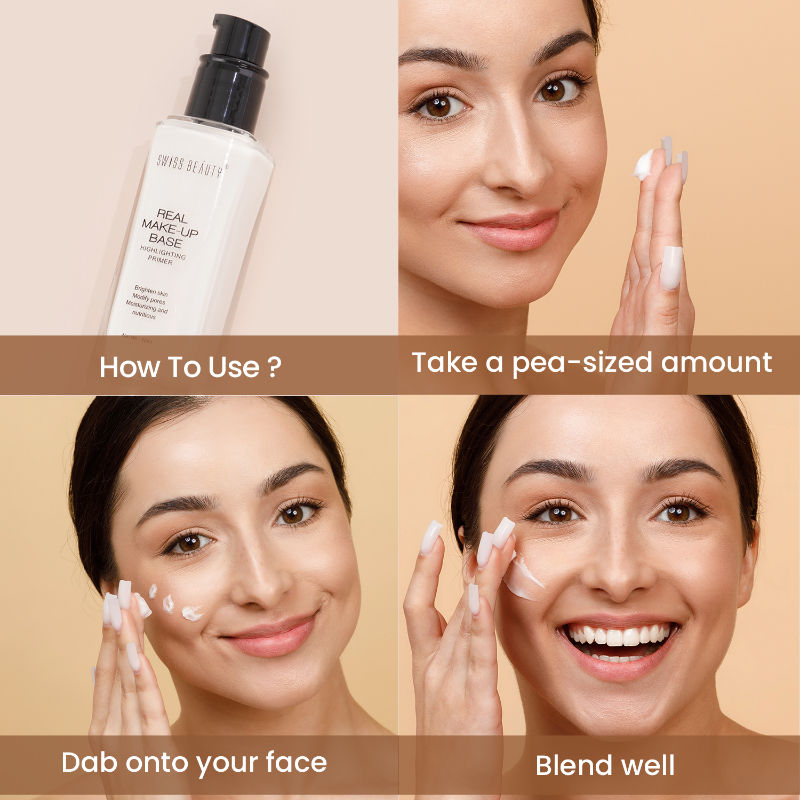 Real Make-Up Base Highlighting Primer , Brighten Skin , Modify Pore