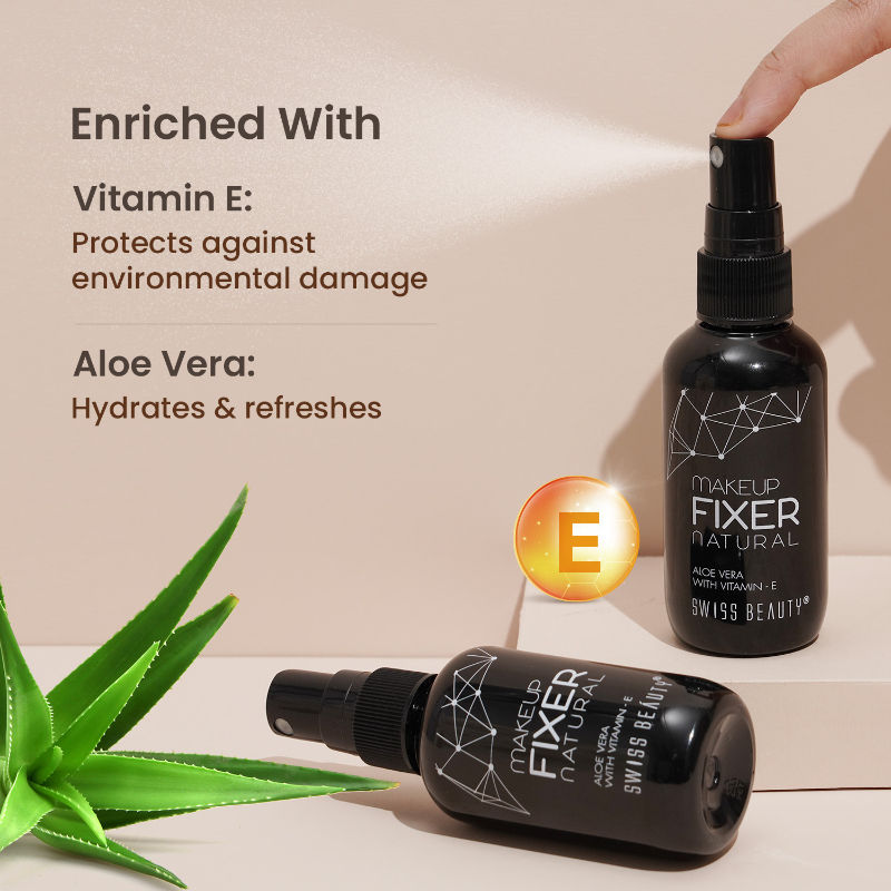 Long Lasting Professional Makeup Fixer Setting Spray With Vitamin E & Aloe Vera