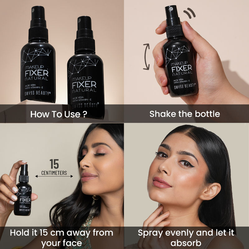 Long Lasting Professional Makeup Fixer Setting Spray With Vitamin E & Aloe Vera