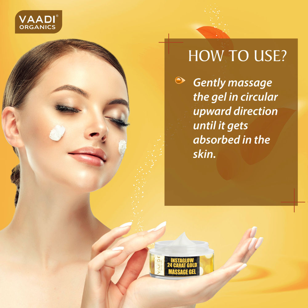 24 Carat Gold Massage Gel With 24 Carat Gold Dust & Grape Seed Extract