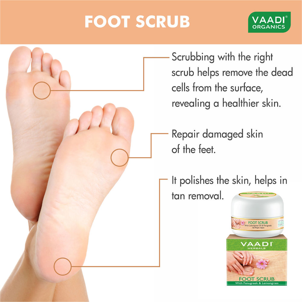 Foot Scrub With Fenugreek & Lemongrass Oil