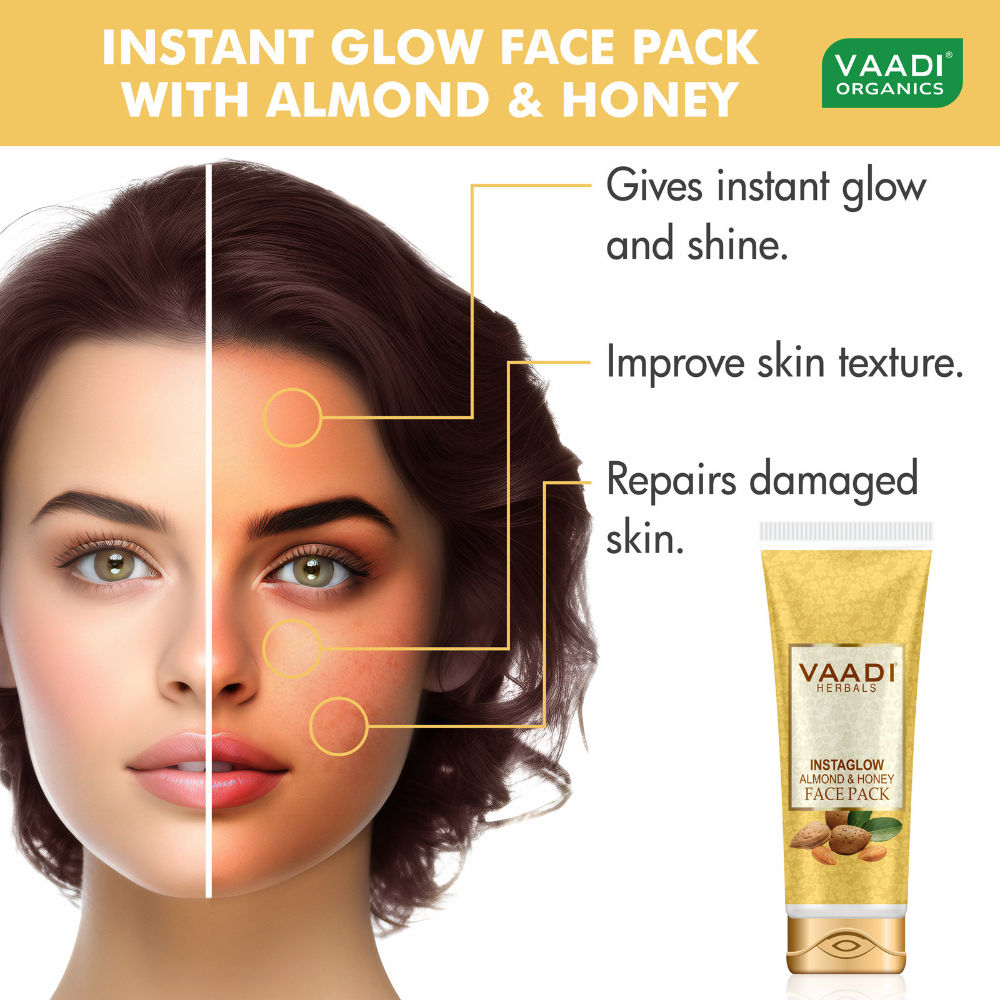 Vaadi Herbal Instaglow Almond & Honey Face Pack
