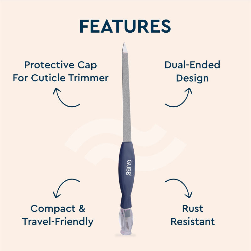 2 In 1 Cuticle Trimmer and Nail File Manicure Tool
