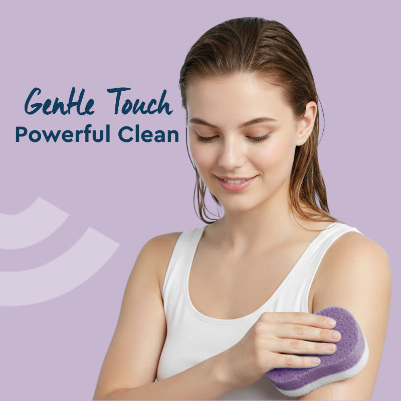 Adult & Baby Bath Sponge For Bathing- Loofah Sponge For Men & Women Purple & White Colour