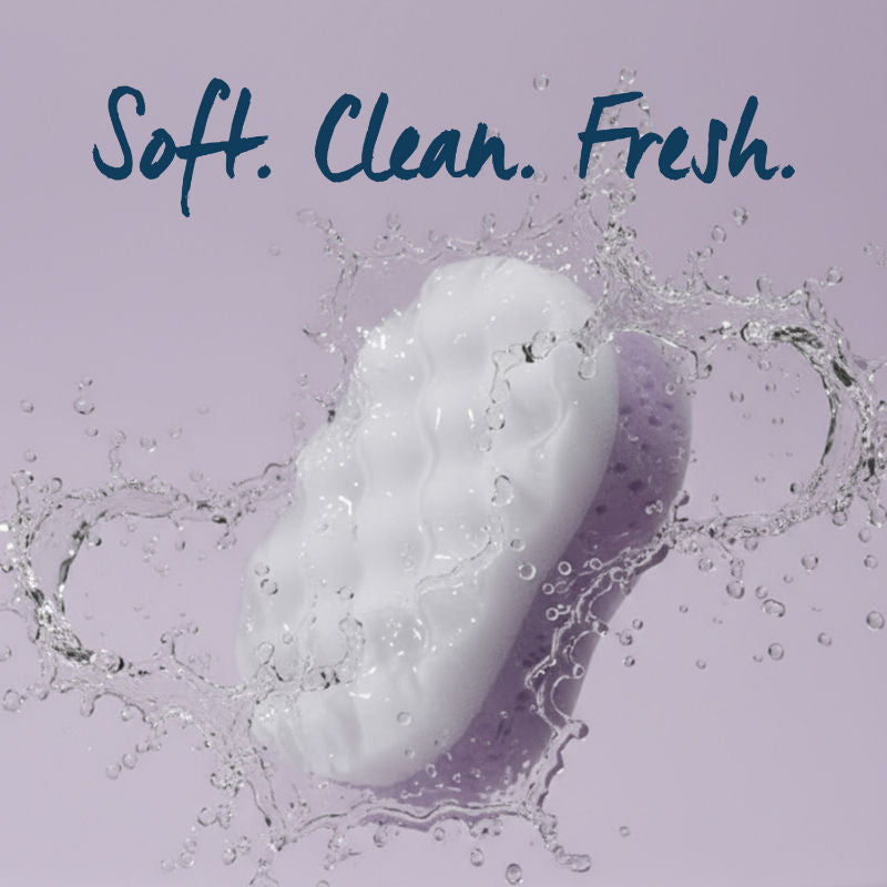Adult & Baby Bath Sponge For Bathing- Loofah Sponge For Men & Women Purple & White Colour