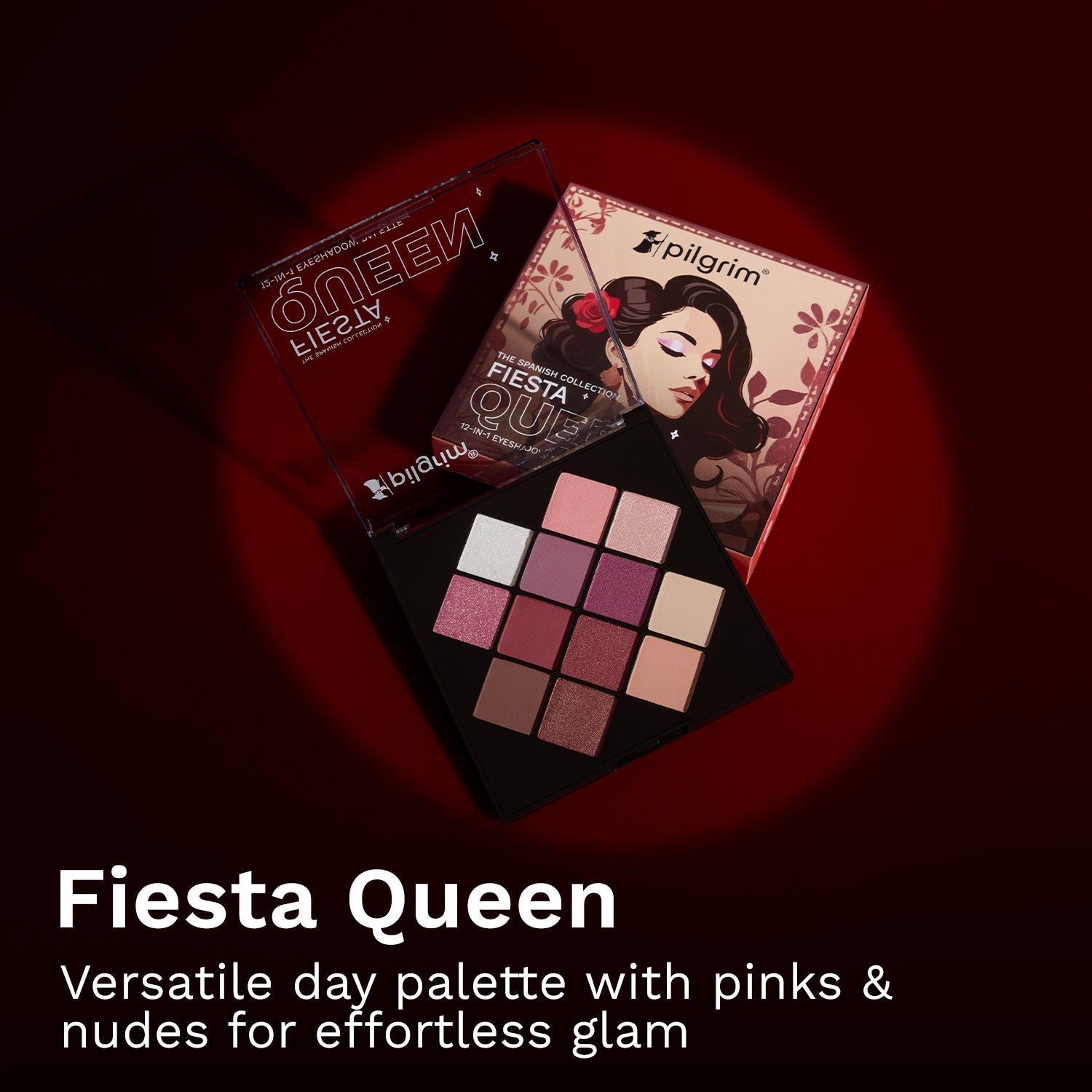 Eyeshadow Fiesta Queen 12-In-1 Highly Pigmented Shades