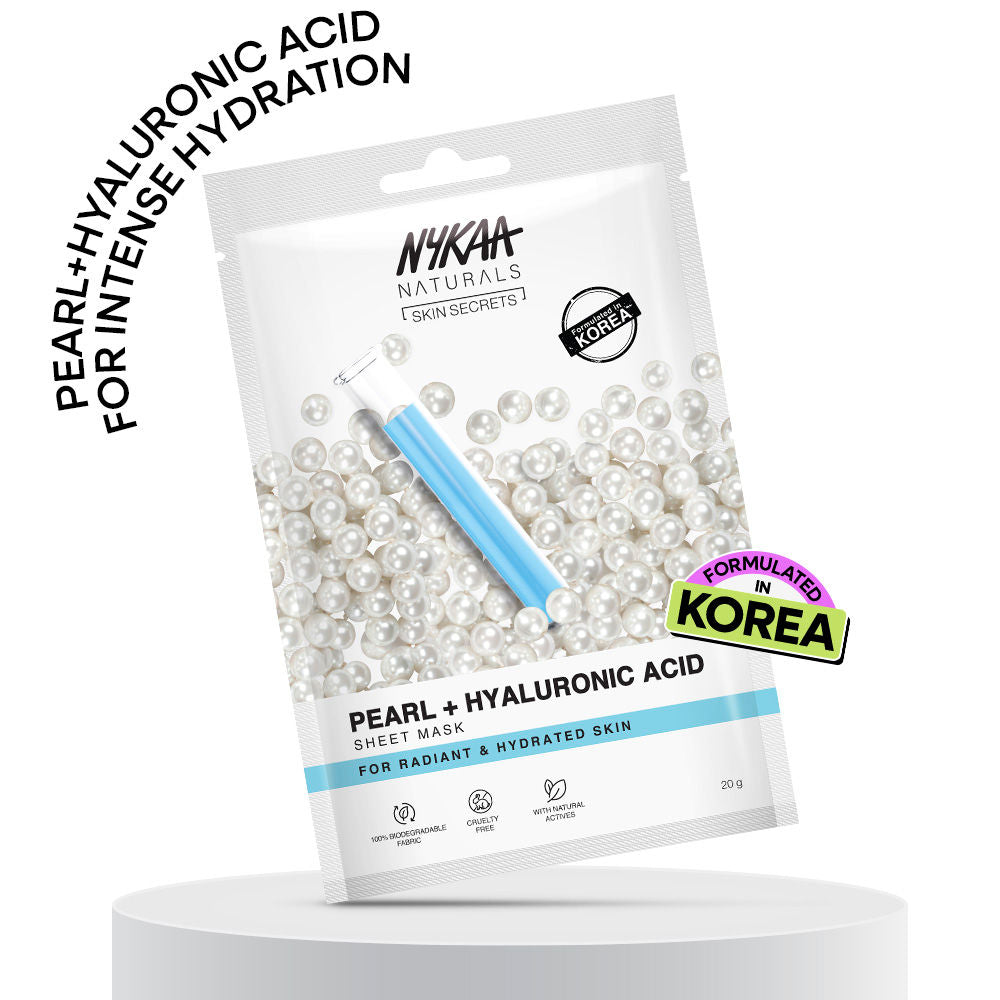 Nykaa Green Tea + Aloe Vera Sheet Mask For Hydrated Skin - Formulated in Korea - For All Skin Types