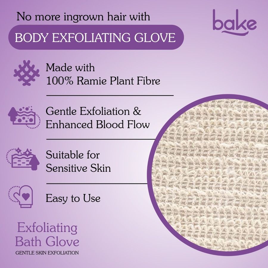 Exfoliating Bath Glove for Dead Skin,Tan Removal, Strawberry Skin, Body Acne & Ingrown Hair