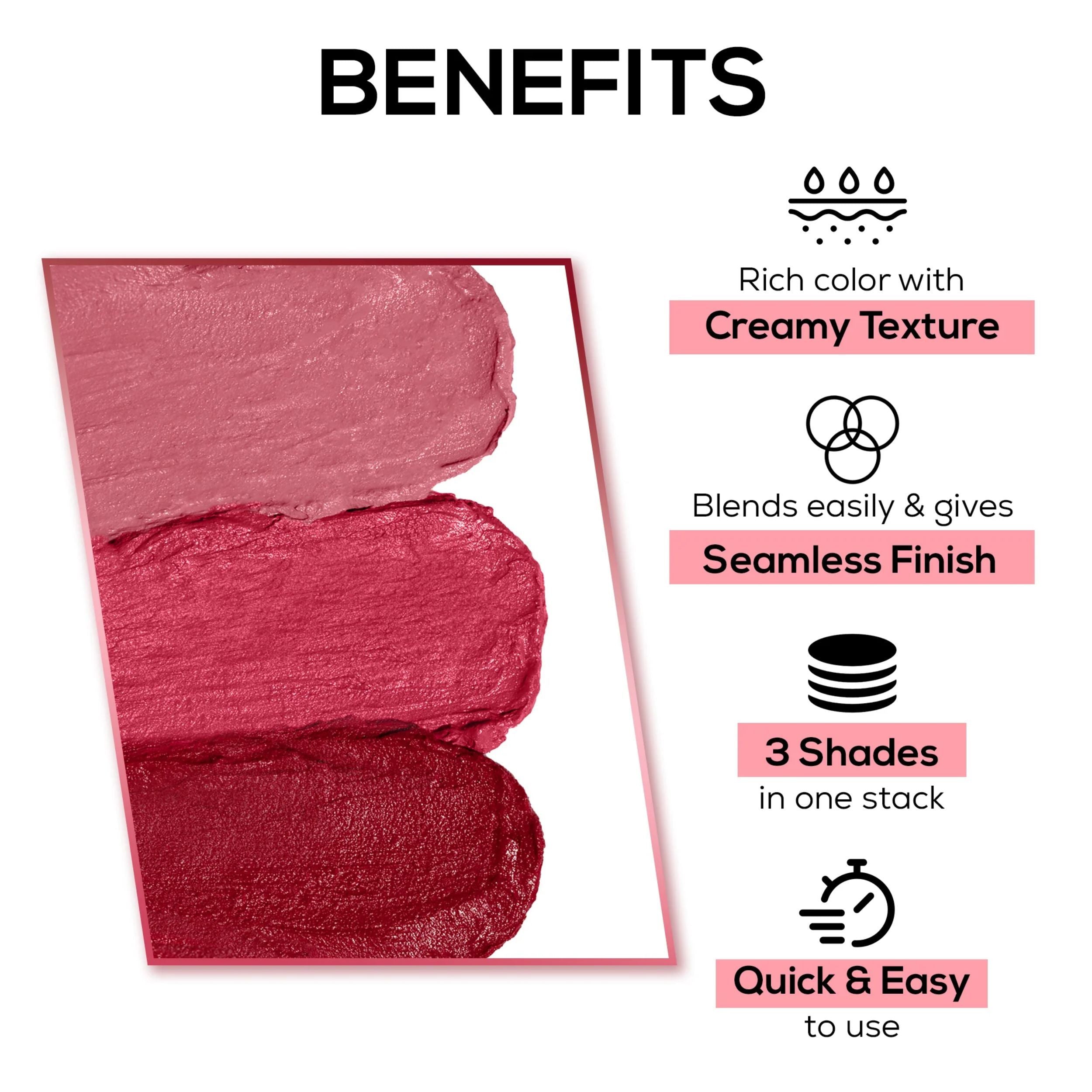 Glam Stack 3 In 1 Lip & Cheek Tint