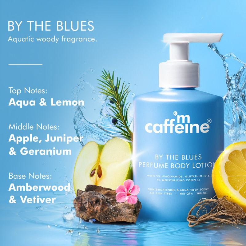 By the Blues Brightening Perfume Body Lotion 5% Niacinamide- Longlasting Aquatic Fragrance
