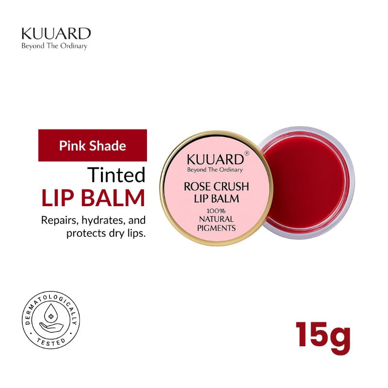 Tinted Lip Balm, Hydrating Lip & Cheek Tint for Natural Color - Rose Crush