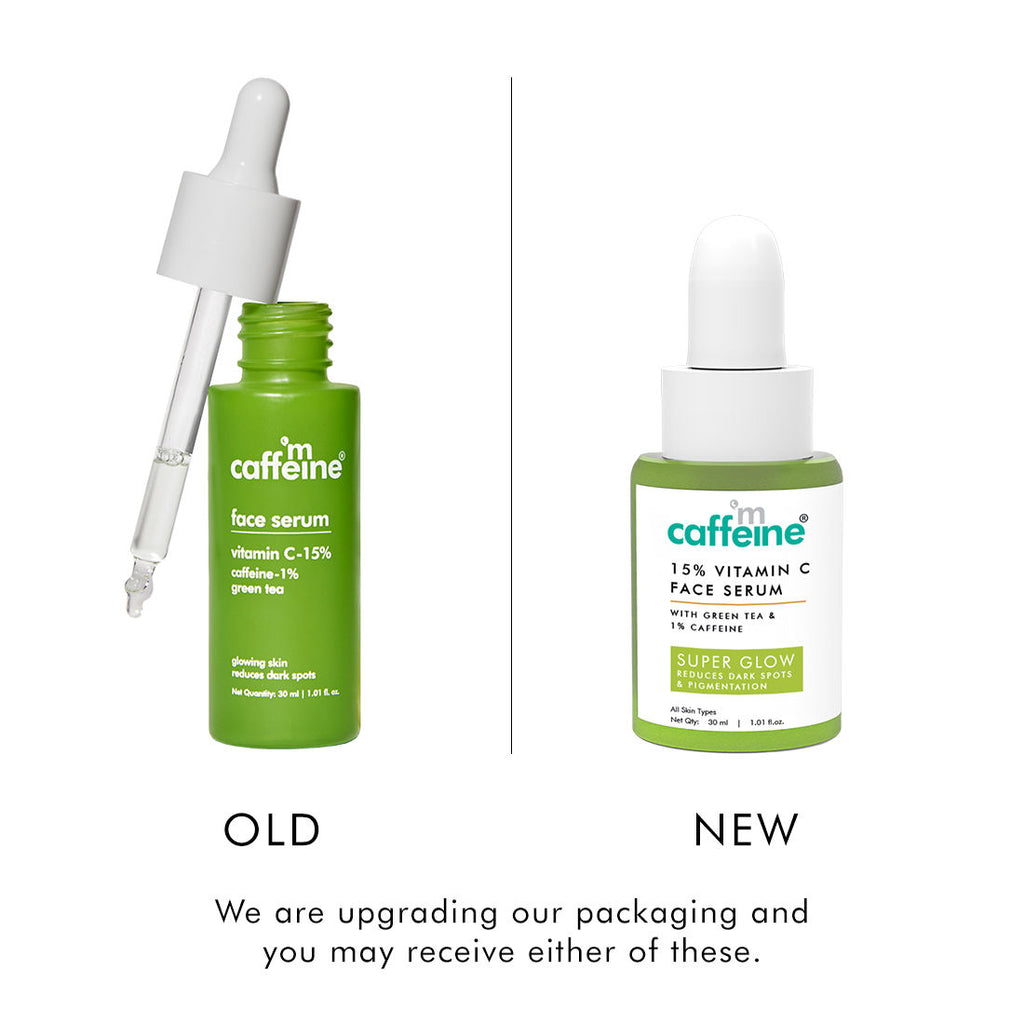 15% Vitamin C Face Serum for Glowing Skin with Green Tea - Reduces Dark Spots & Depigments