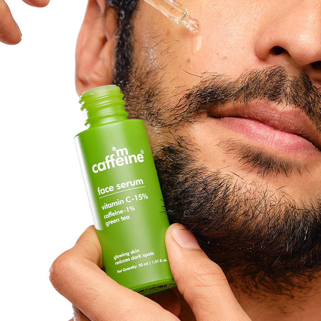 15% Vitamin C Face Serum for Glowing Skin with Green Tea - Reduces Dark Spots & Depigments