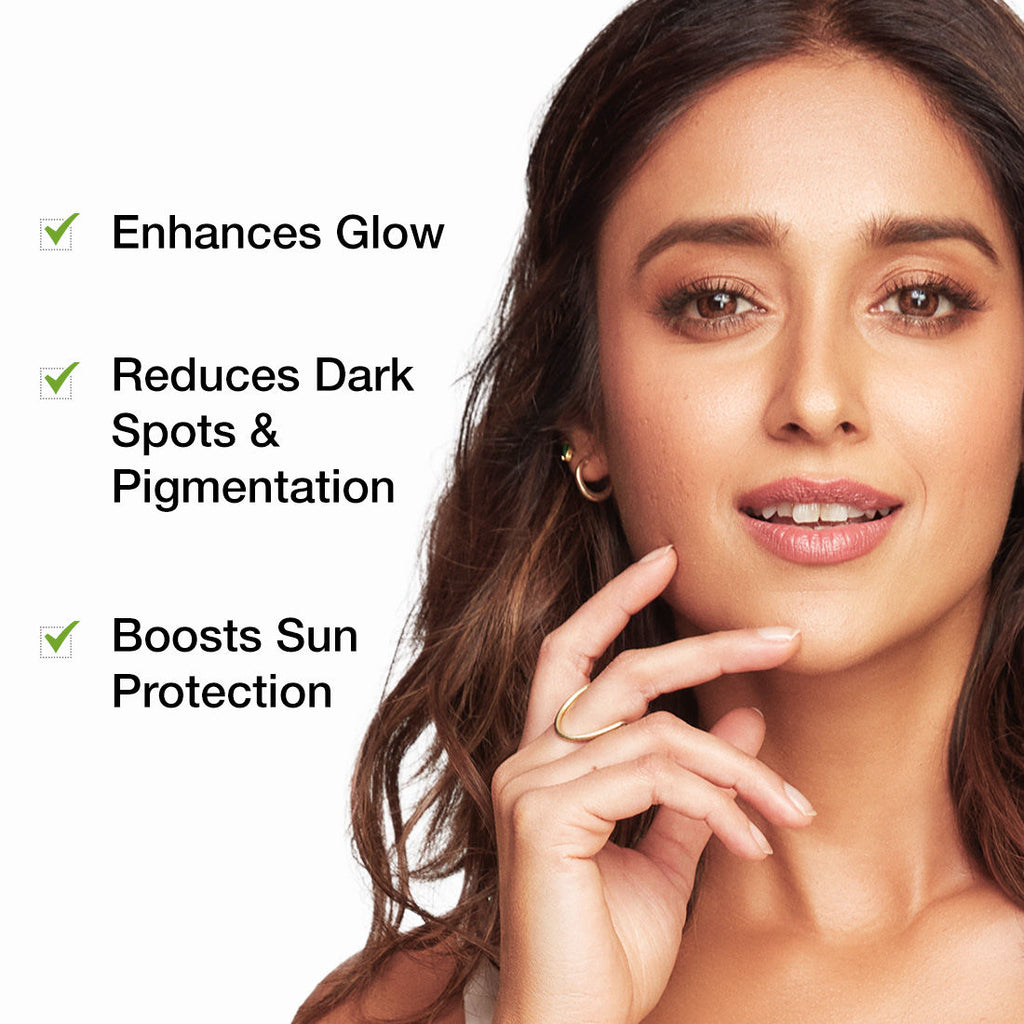 15% Vitamin C Face Serum for Glowing Skin with Green Tea - Reduces Dark Spots & Depigments