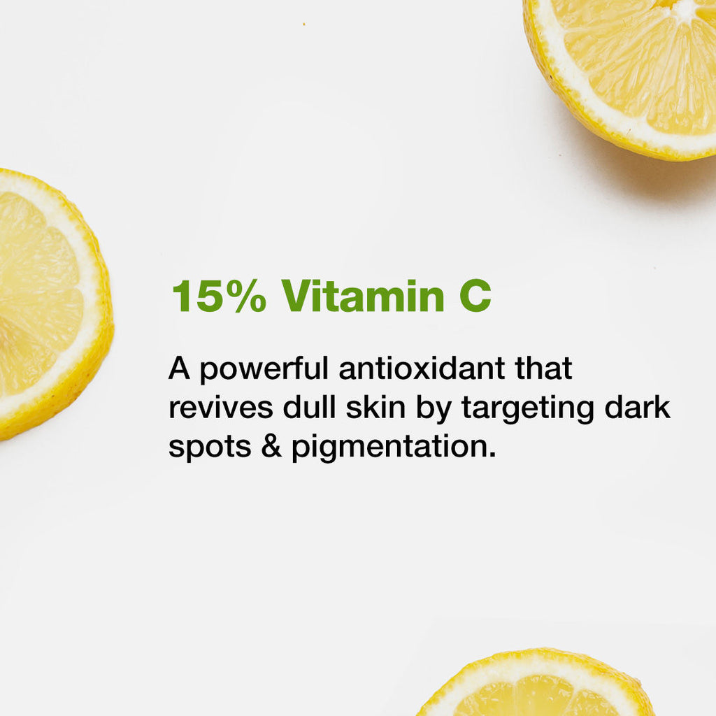 15% Vitamin C Face Serum for Glowing Skin with Green Tea - Reduces Dark Spots & Depigments