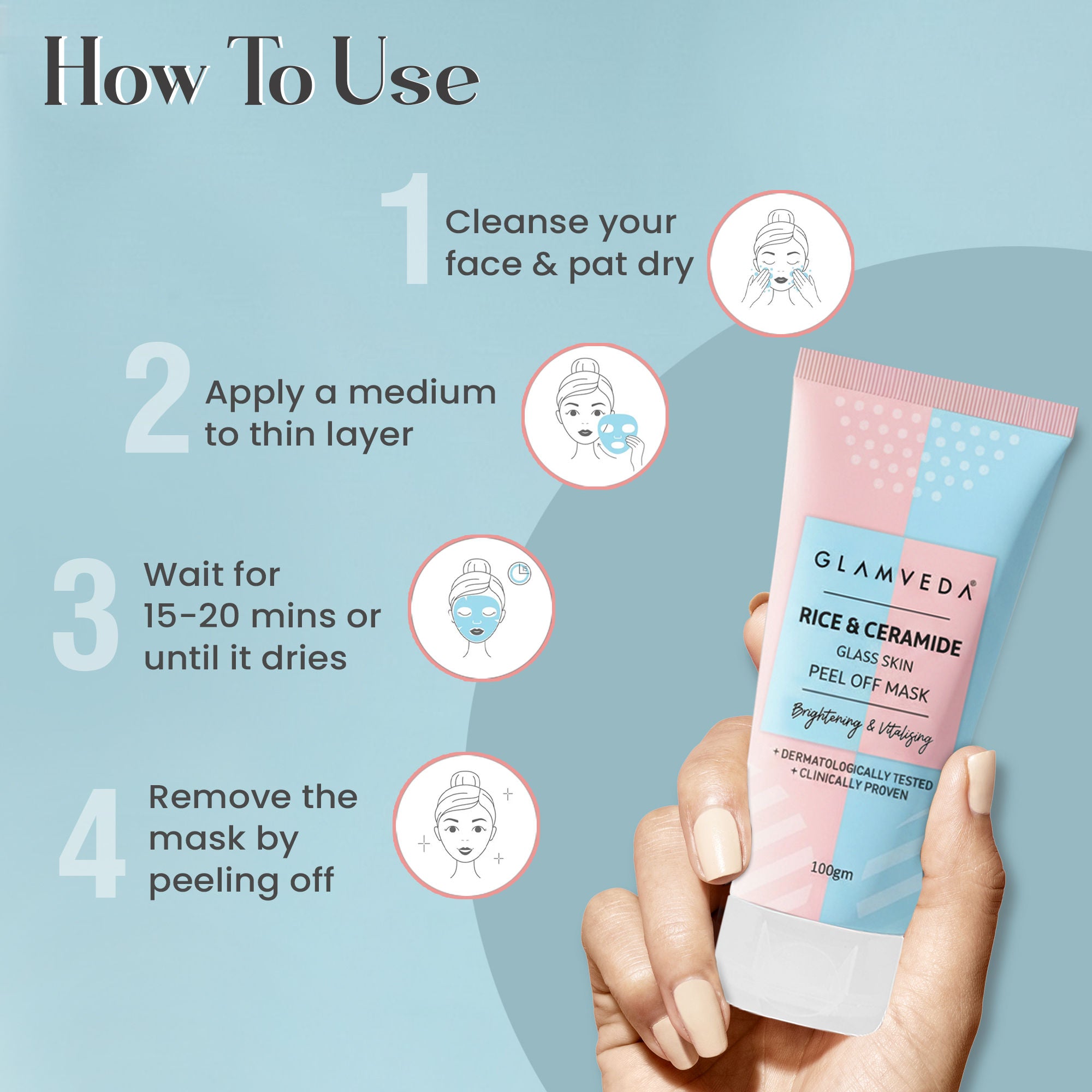 Rice & Ceramide Korean Glass Skin Peel Off Mask