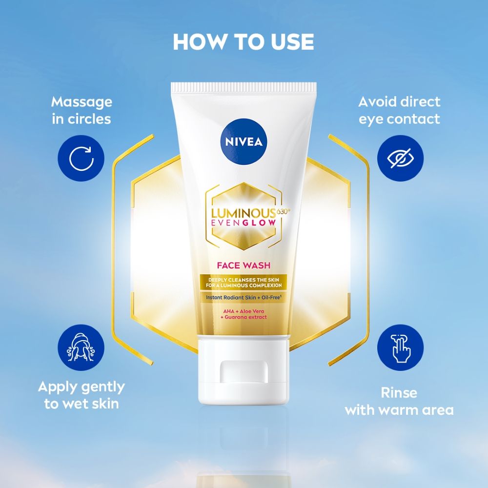 Luminous Even Glow Face Wash Oil Free Formula, Aha, Aloe Vera, Guarana Extract Deep Clean