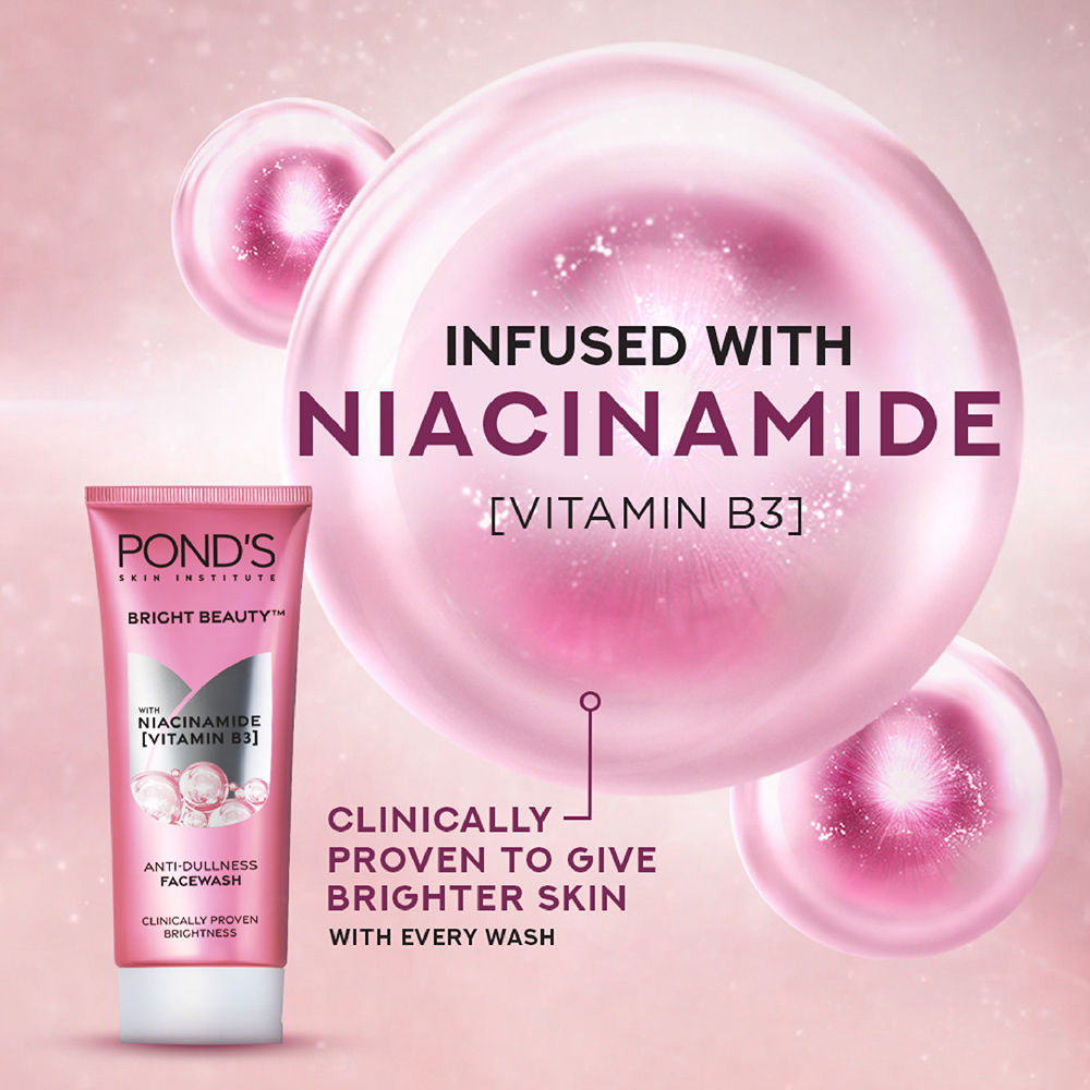 Bright Beauty Facewash with Niacinamide, For Glass Skin-like Shine